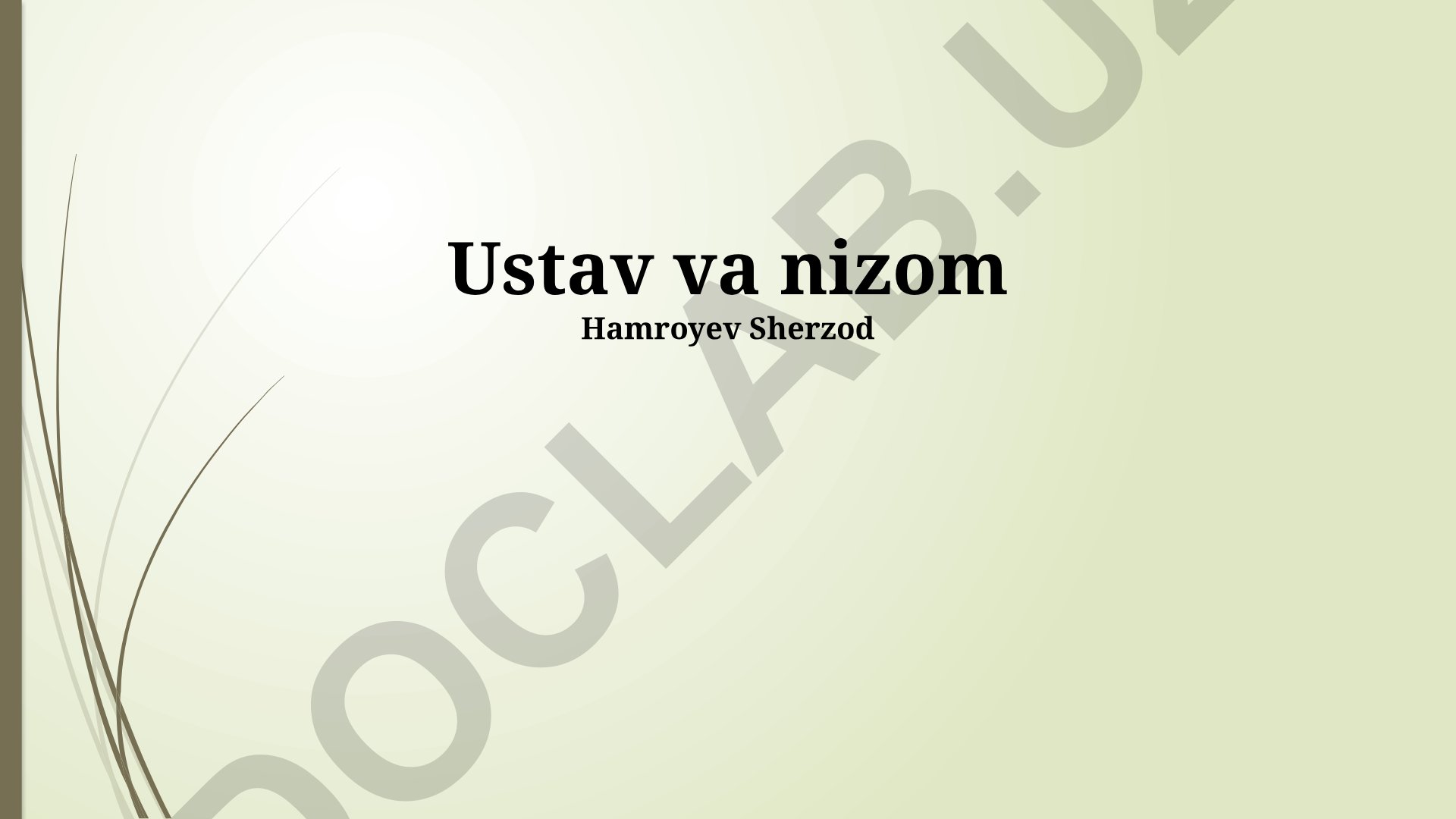 Konstitutsiyaviy Huquqning Asosiy Tamoyillari va Qonun Chiqarish Jarayoni