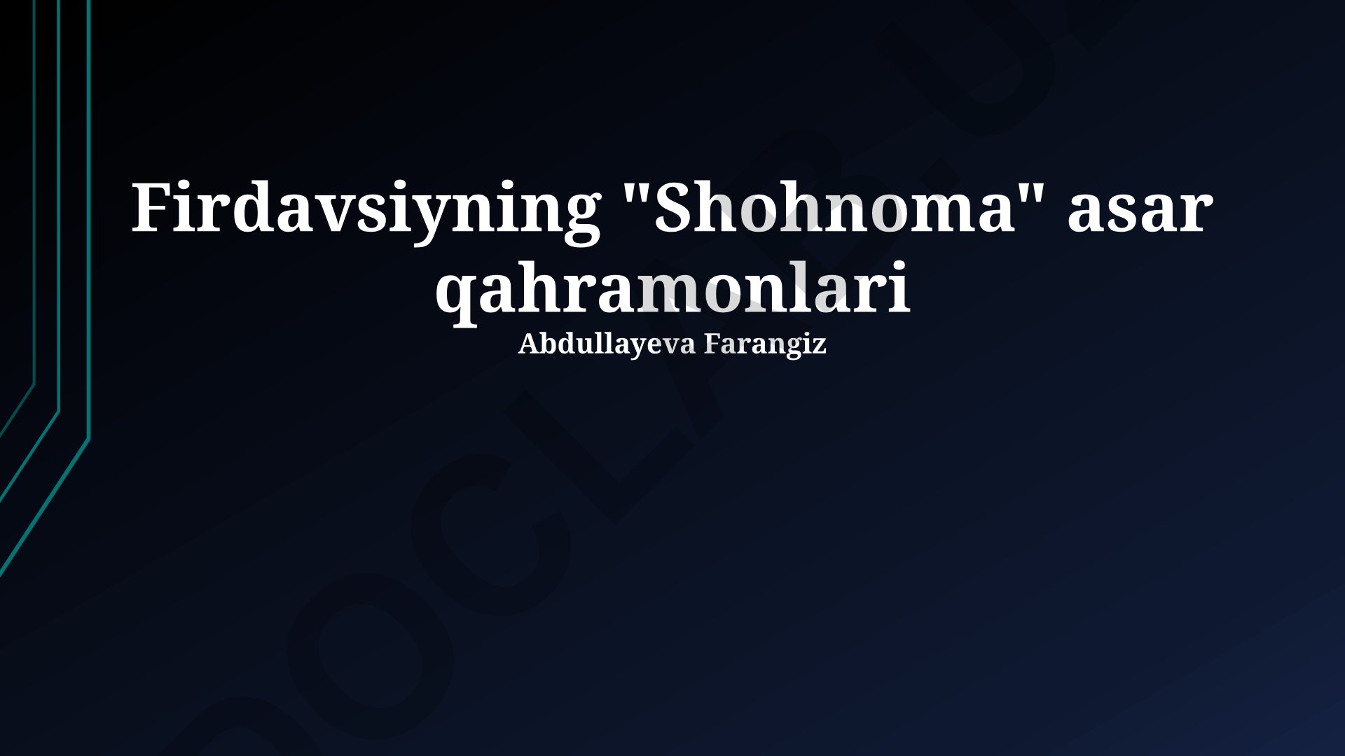 Firdavsiyning Shohnoma asar qahramonlari va O'zbek qahramonlari