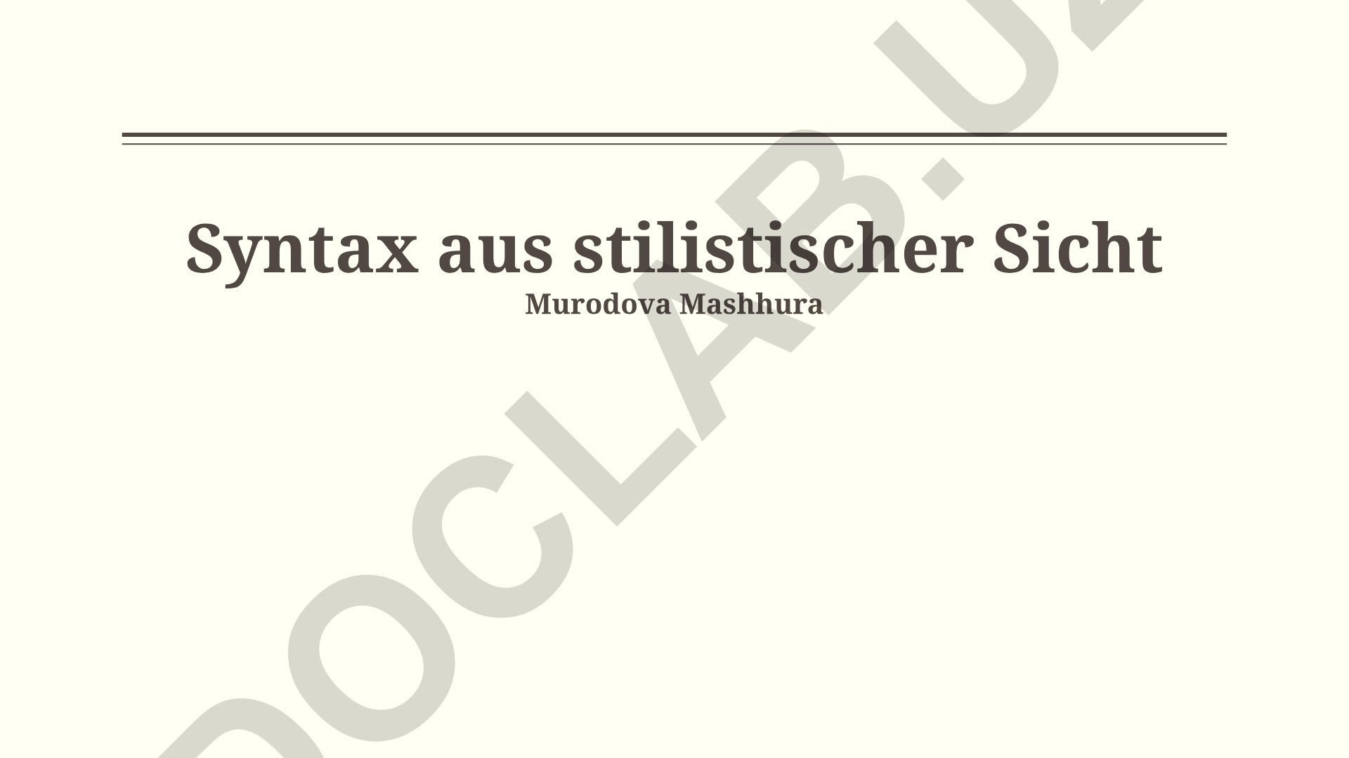 Syntax aus stilistischer Sicht: Abweichungen, Stilmittel und Satzbau