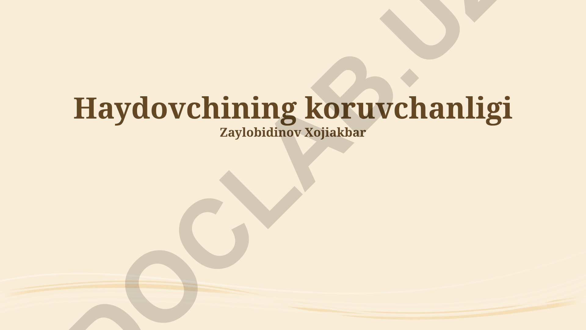 Haydovchining koruvchanligi va yo'l xavfsizligi