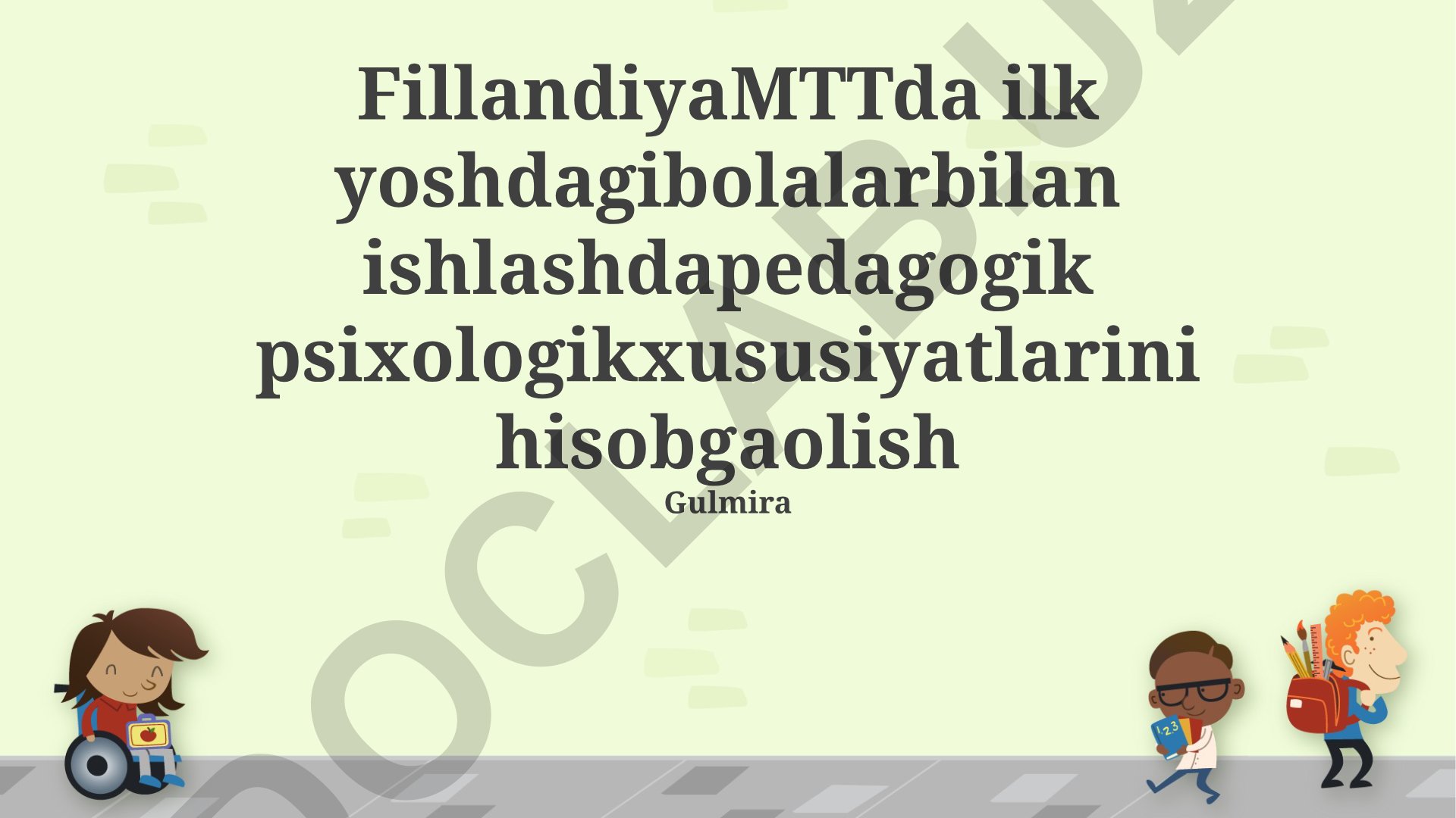 Finlandiya MTTda yosh bolalar bilan ishlashda pedagogik-psixologik xususiyatlarni hisobga olish