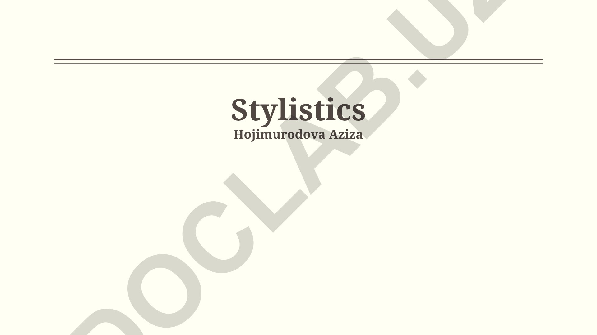 Stylistics: Key Devices and Literary Analysis
