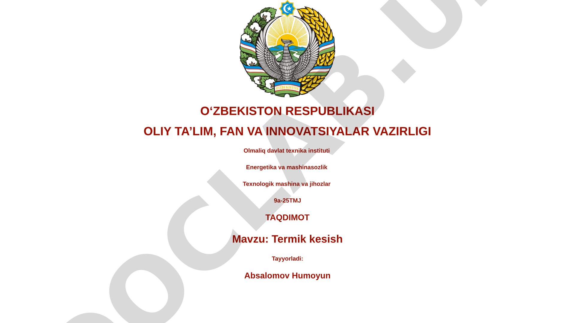 Termik kesish
