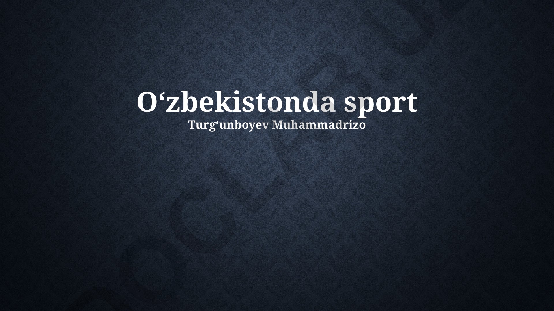 Oʻzbekistonda sport: tarixi, yutuqlari va kelajagi
