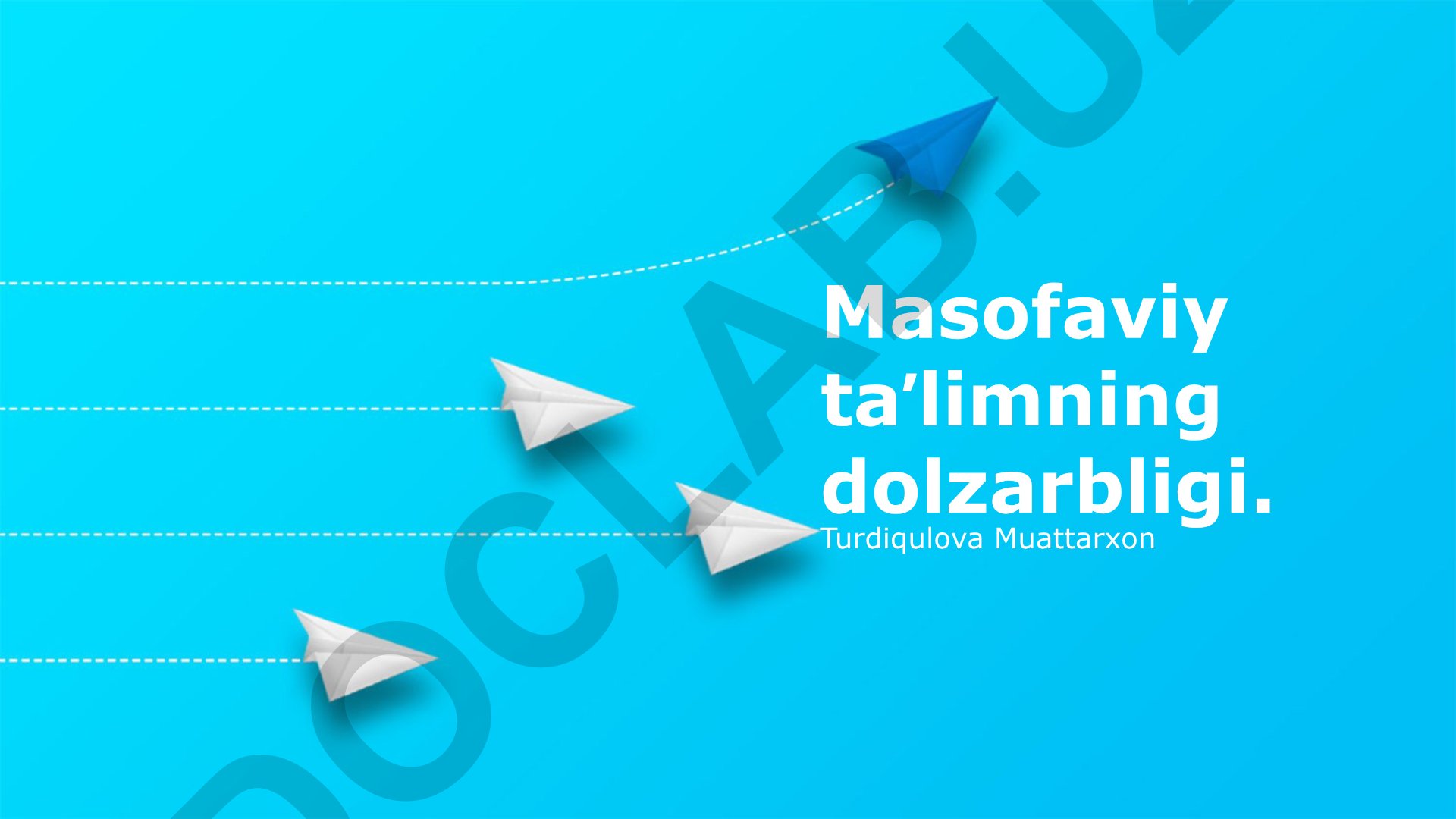 Masofaviy taʼlimning dolzarbligi va kelajagi