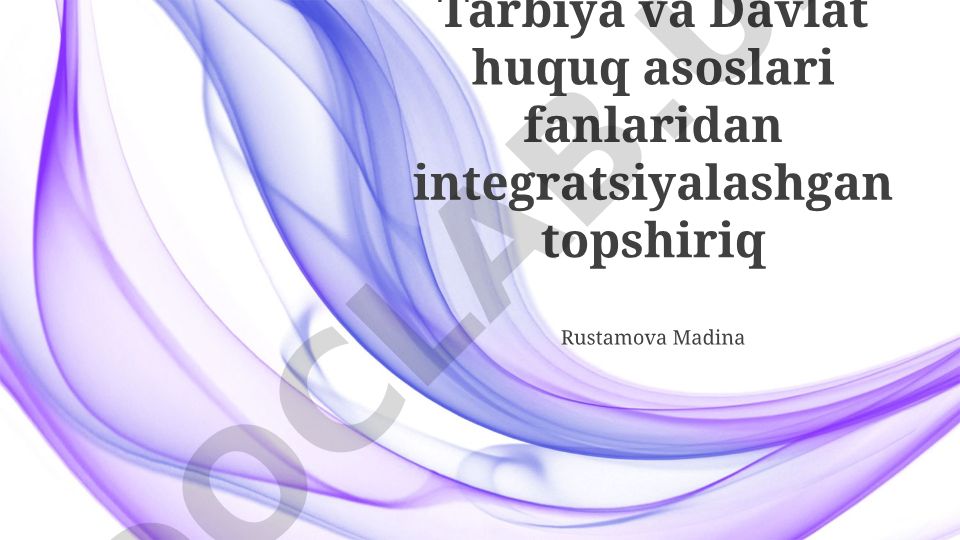 Taʼlim va davlat huquqi: integratsiyalashgan yondashuv