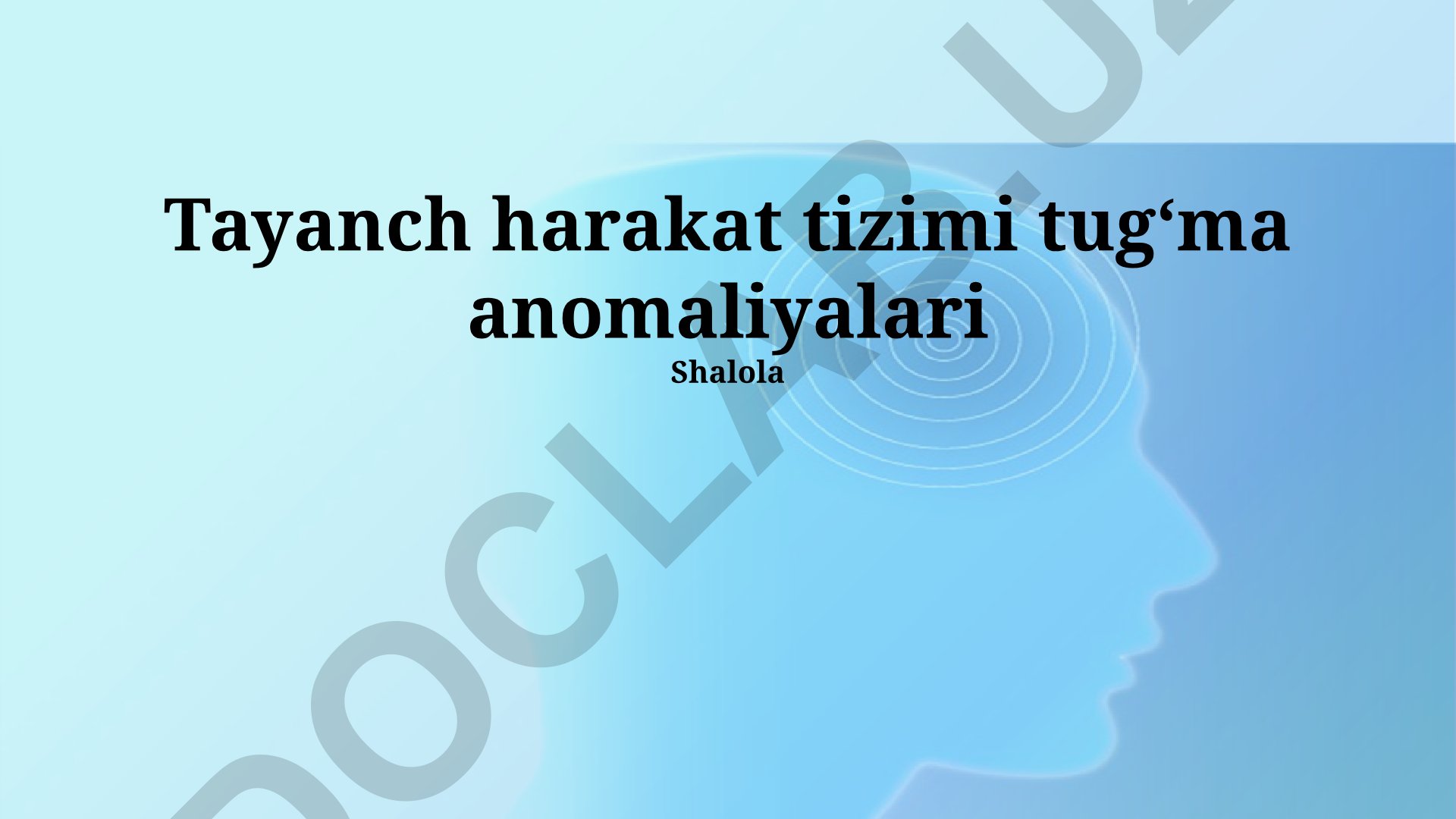 Tayanch harakat tizimi tugʻma anomaliyalari