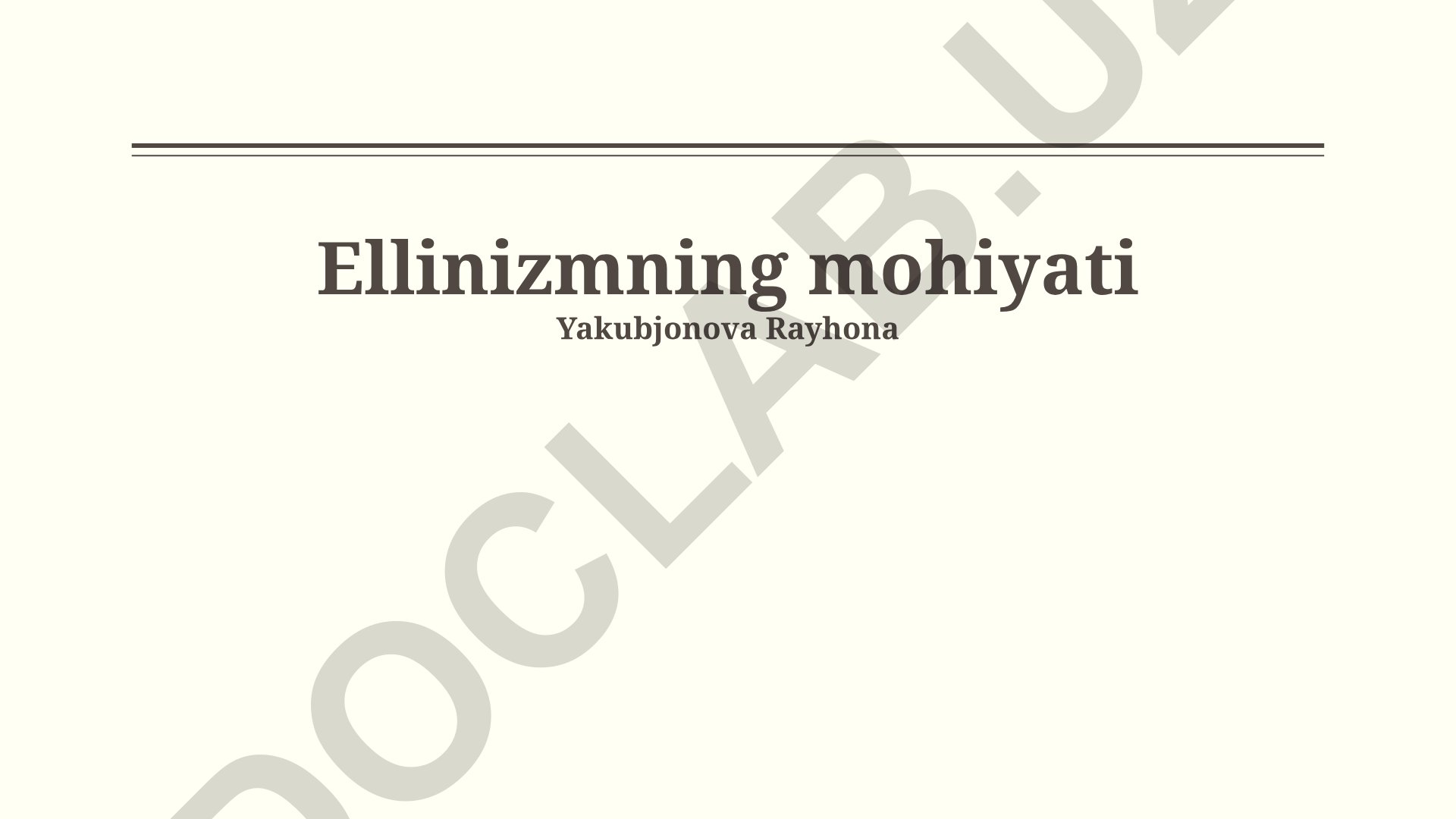 Ellinizmning mohiyati va madaniy ta'sirlari