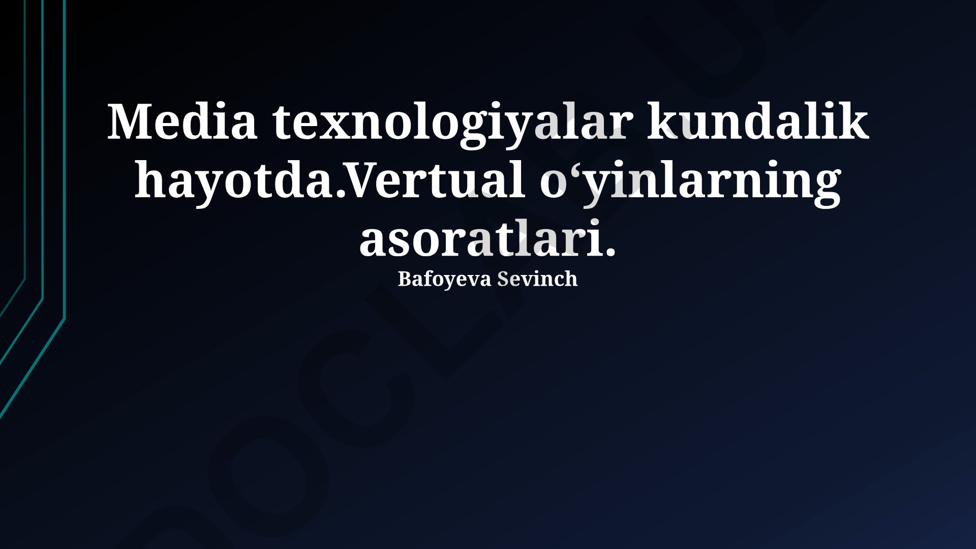 Media texnologiyalar va virtual o'yinlarning ta'siri