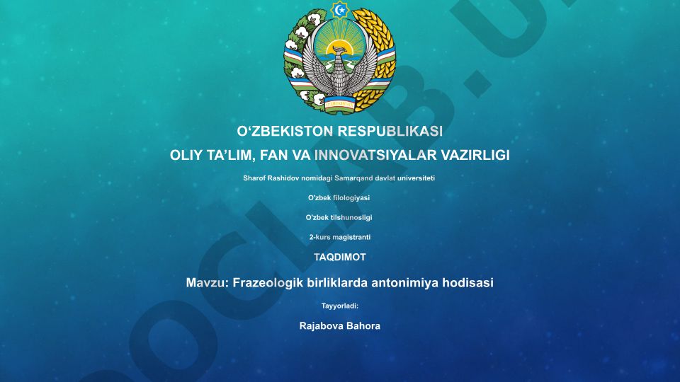 Frazeologik birliklarda antonimiya hodisasi