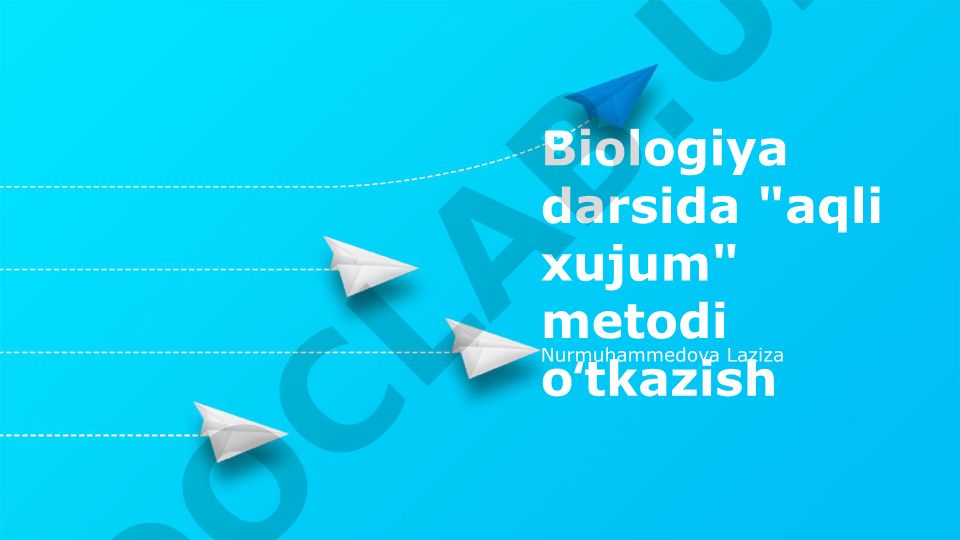 Biologiya darsida aqli xujum metodi va miya boʻroni sessiyasi