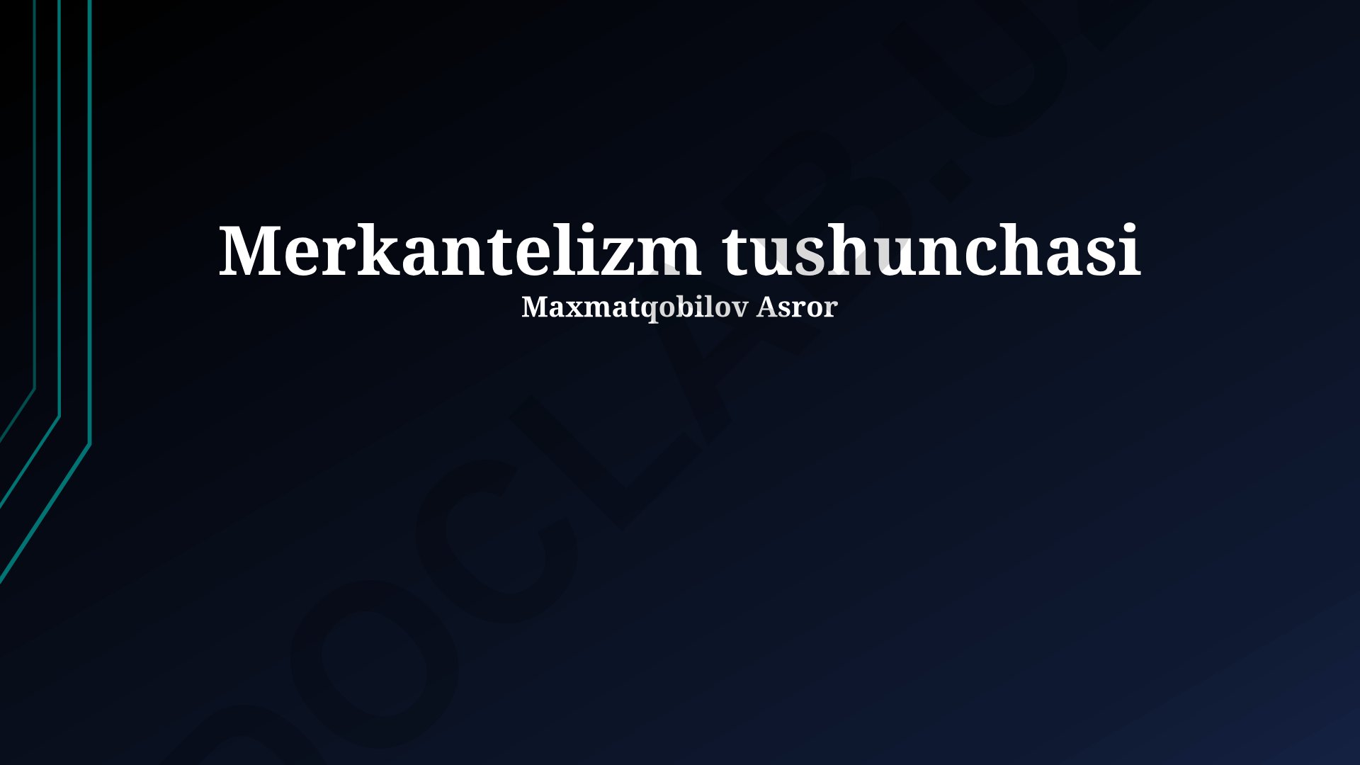 Merkantilizmning mohiyati, tamoyillari va tarixiy rivojlanishi