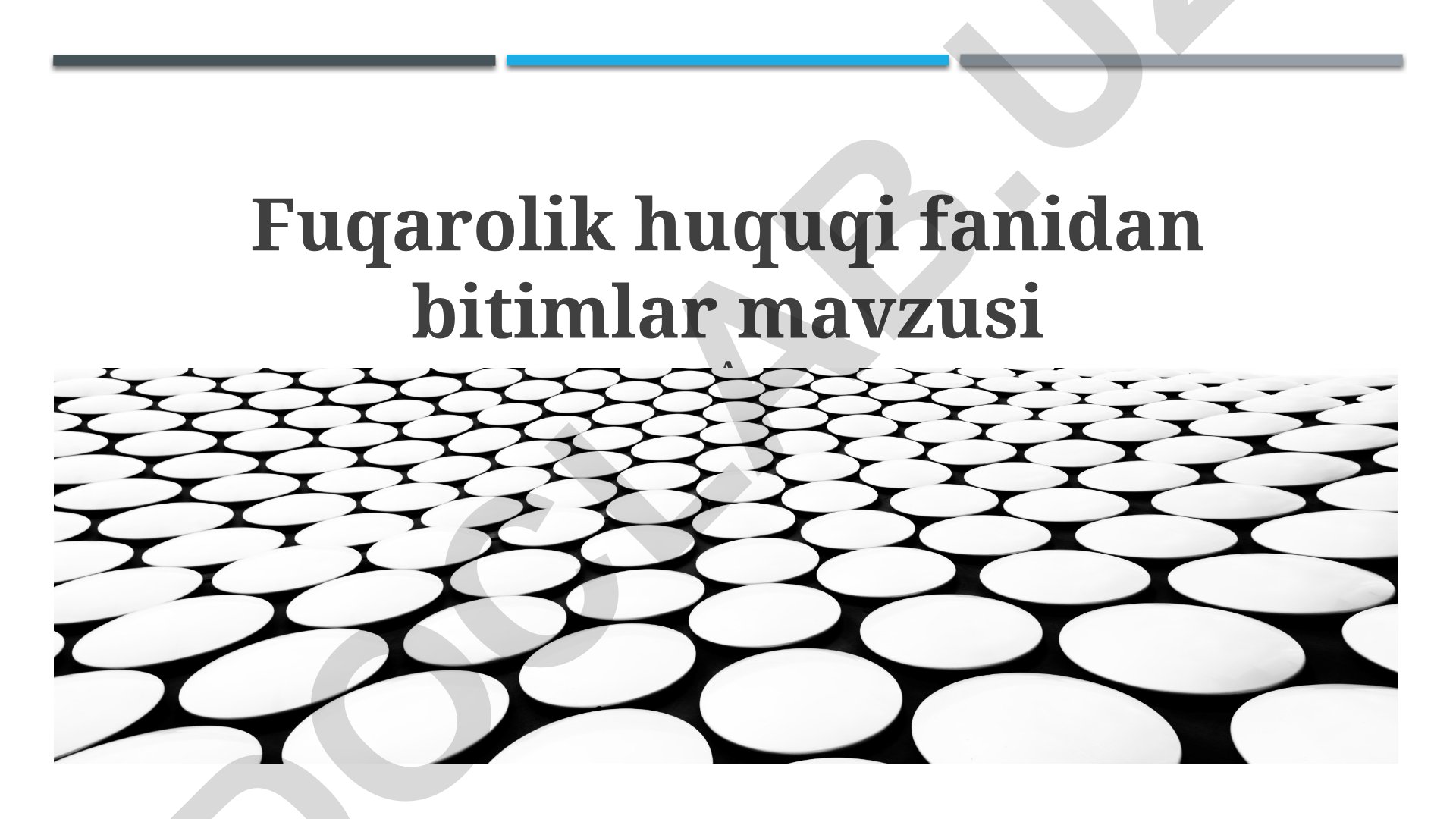 Fuqarolik huquqi fanidan bitimlar va meros huquqi