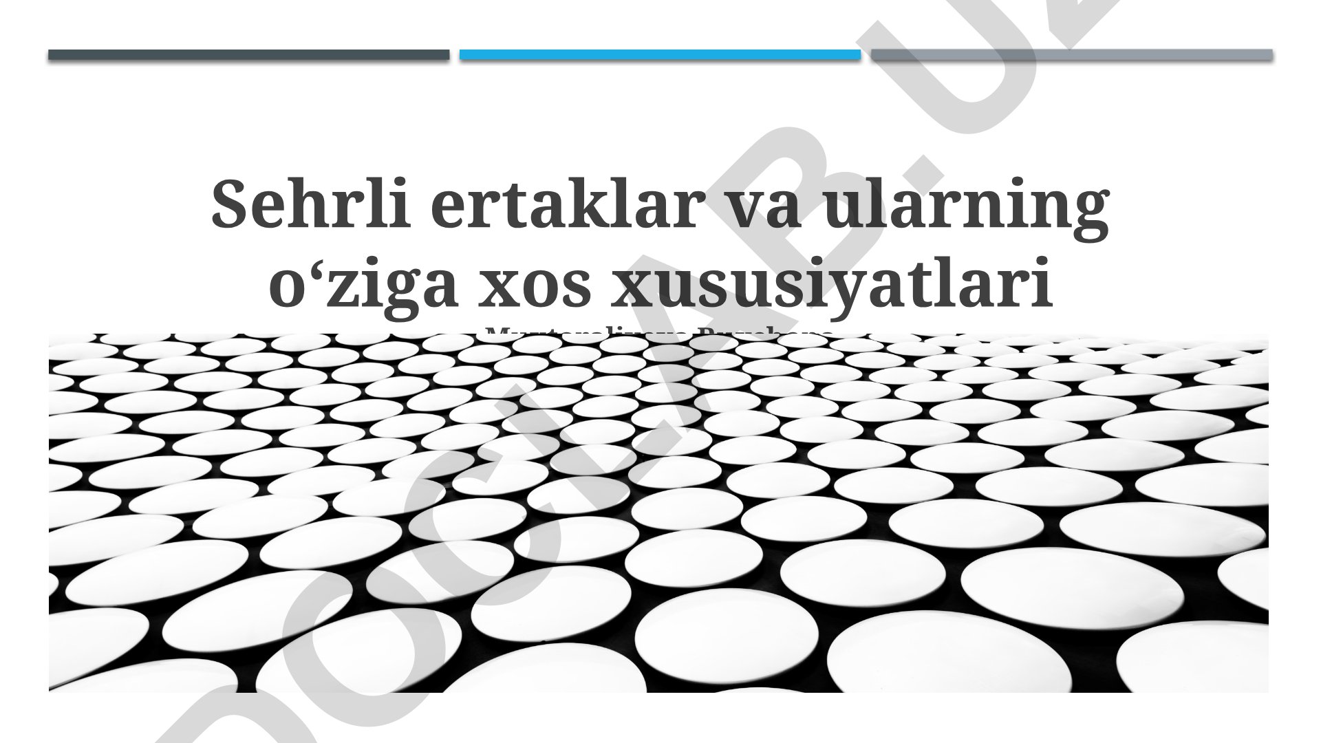 Sehrli ertaklar va ularning oʻziga xos xususiyatlari