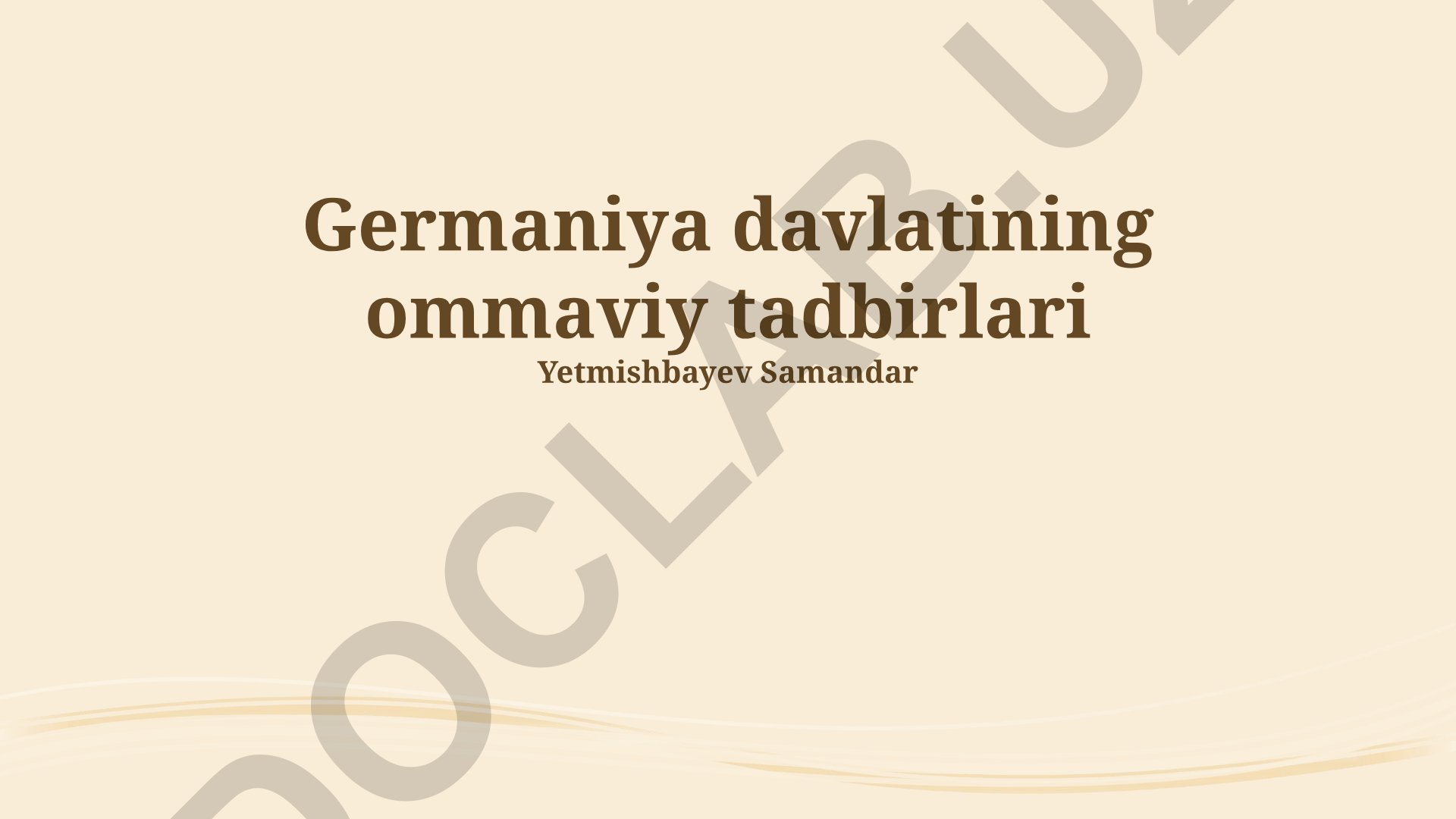Germaniyadagi ommaviy tadbirlar turlari va ularning tashkil etilishi