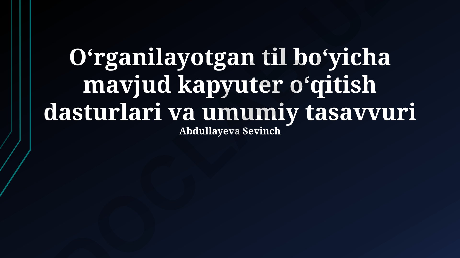 Kompyuter yordamida til o'rganish dasturlari va ularni tanlash
