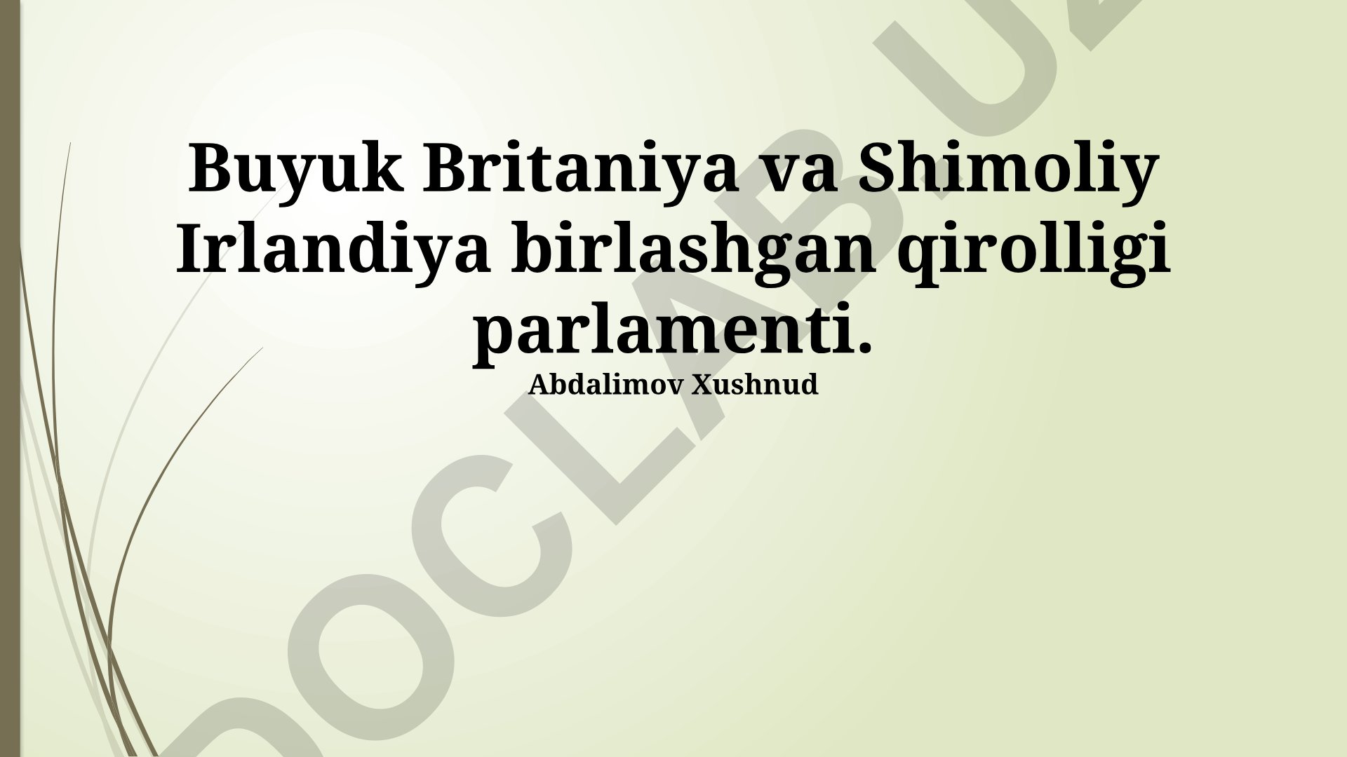 Buyuk Britaniya va Shimoliy Irlandiya birlashgan qirolligi parlamenti