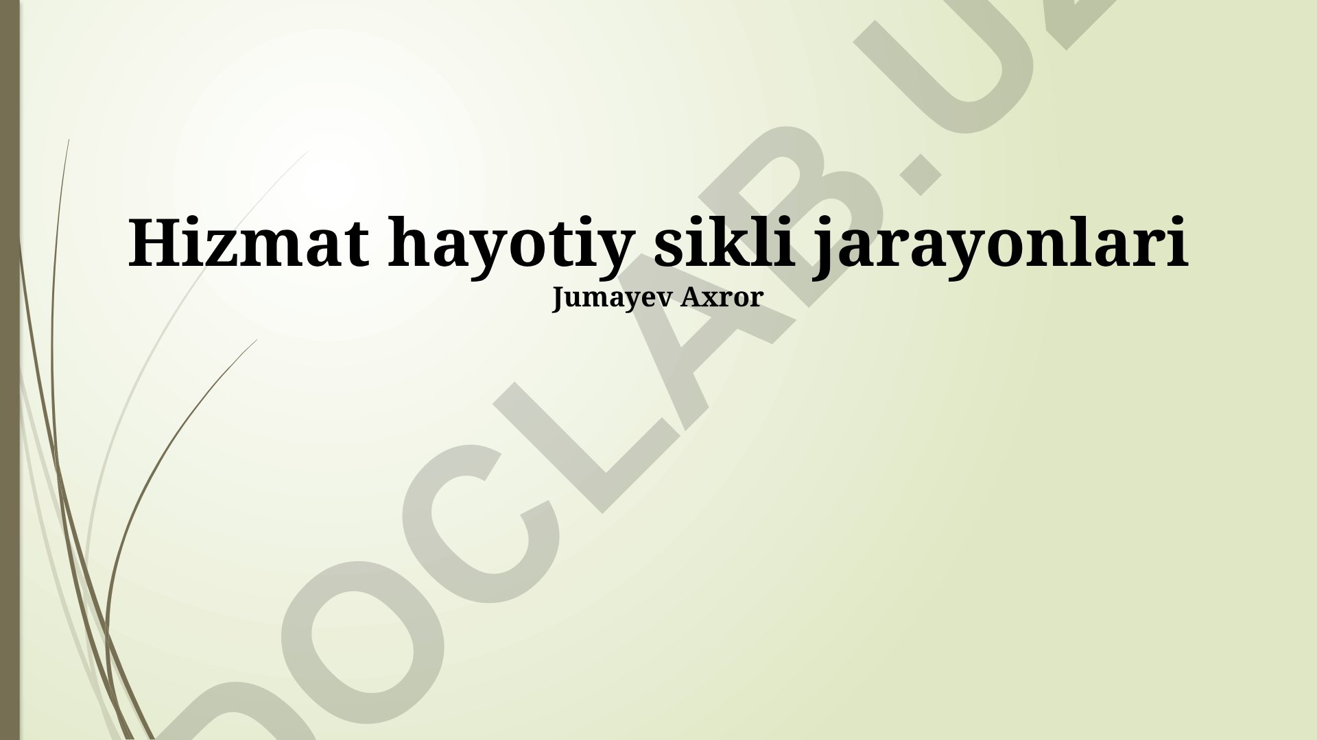 Hayot tsikli jarayonlari va ularning ahamiyati