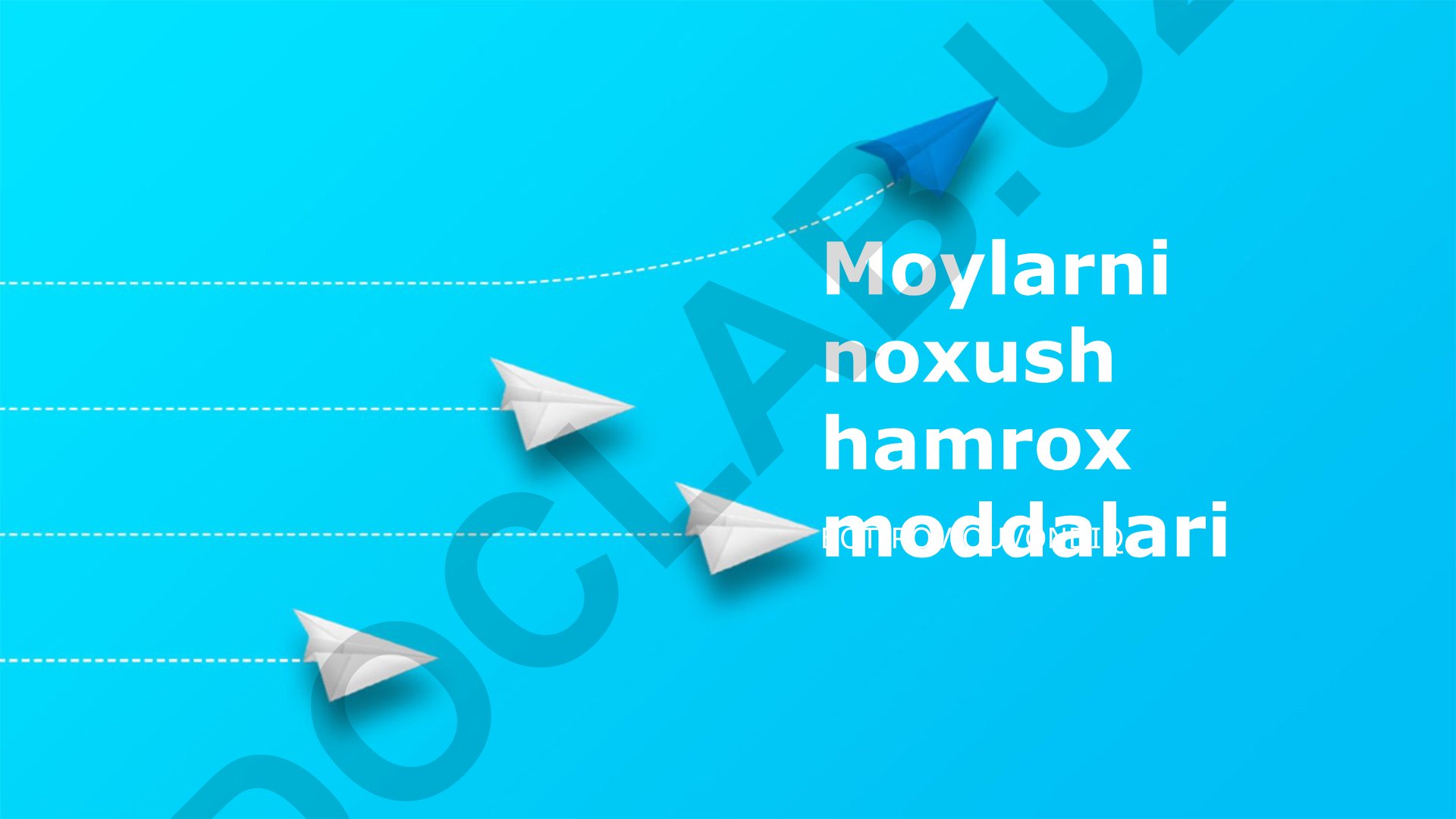 Moylardagi zararli moddalar va sog'liqqa ta'siri