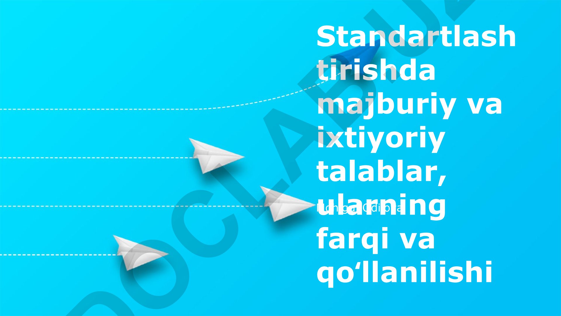 Standartlashtirishda majburiy va ixtiyoriy talablar