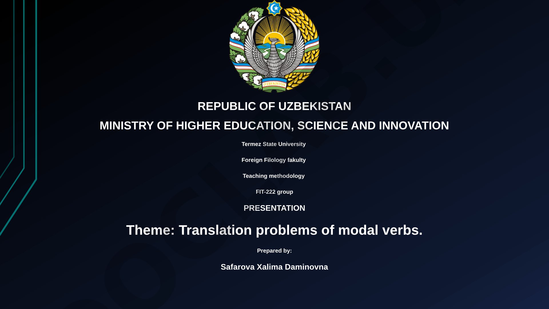 Translation problems of modal verbs