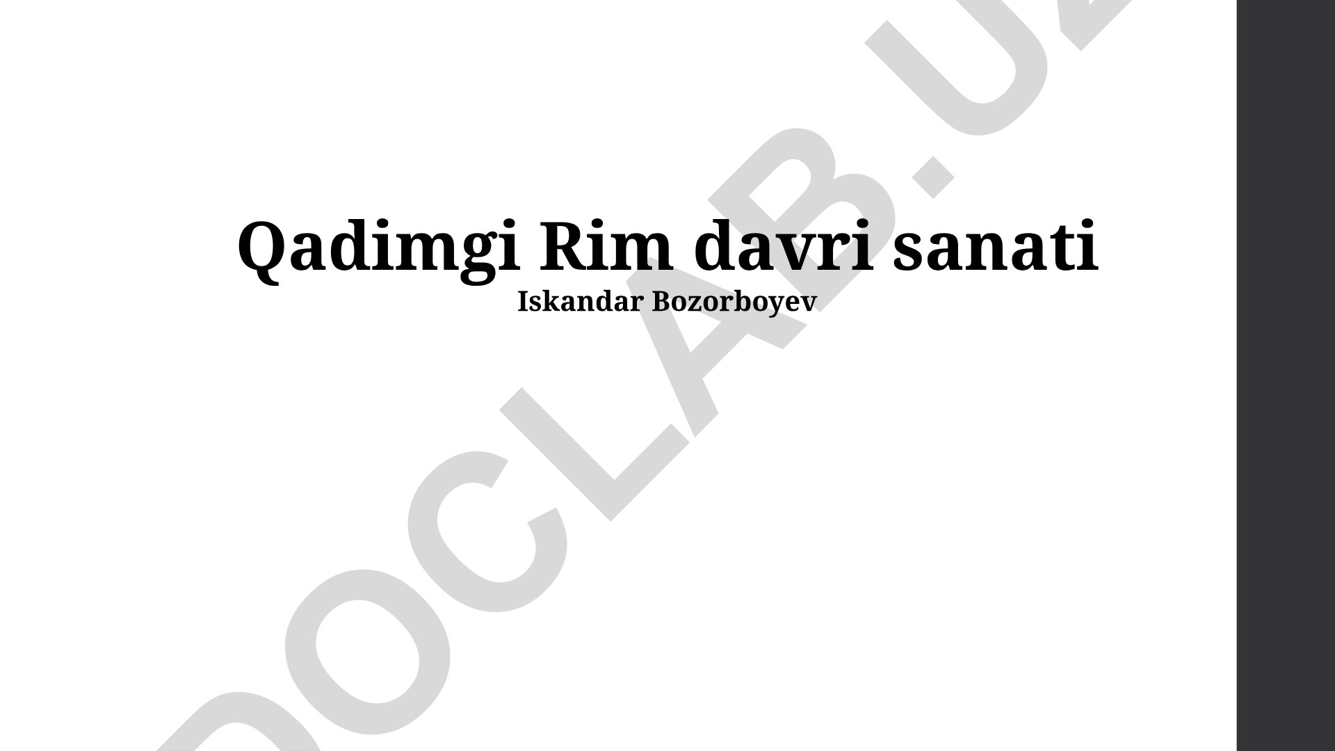 Qadimgi Rim davri sanati