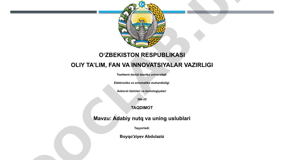 Adabiy nutq va uning uslublari