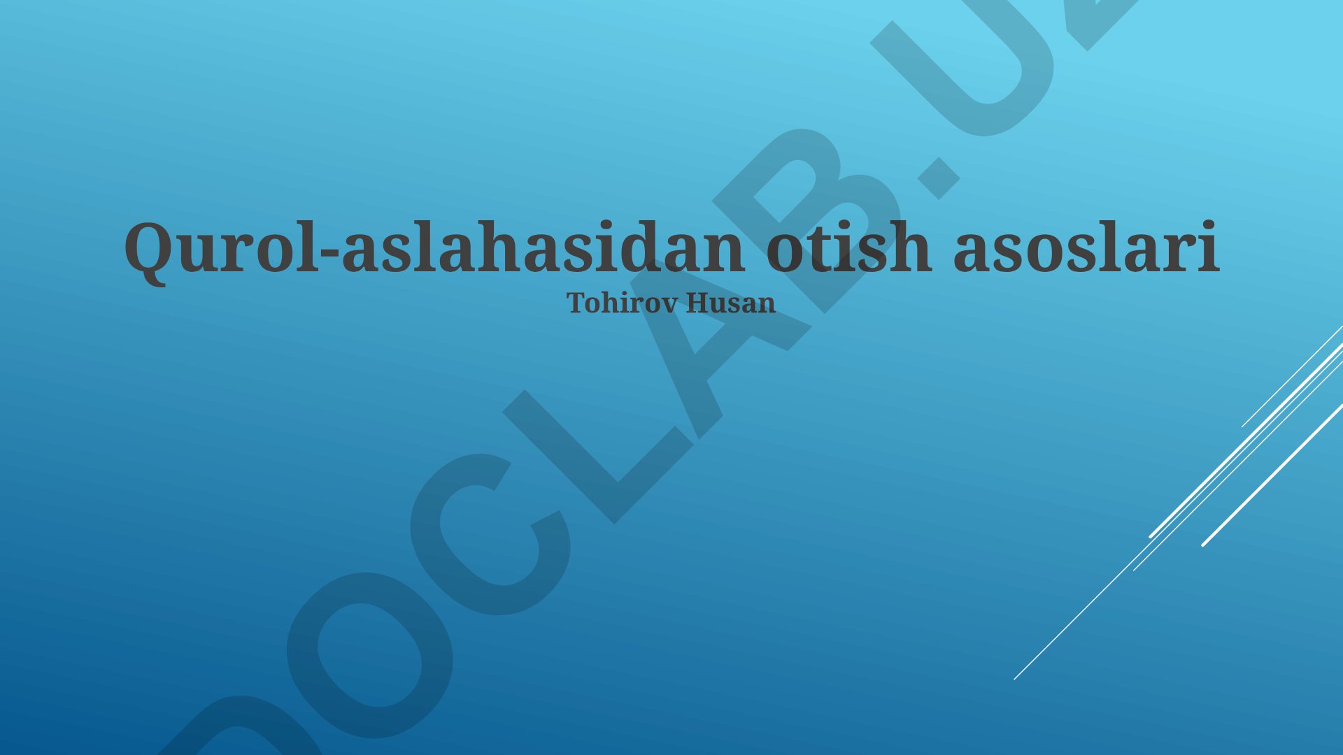 Qurol-aslahasidan otish asoslari