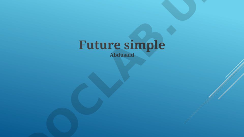 Future Simple: Formation and Usage