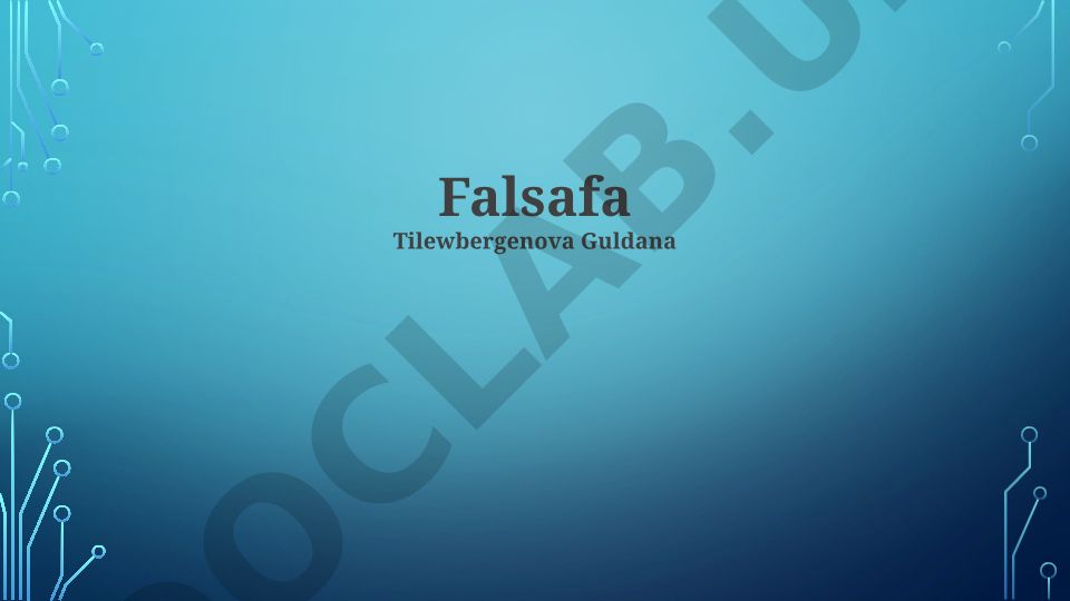 Falsafaning asosiy tarmoqlari va tarixiy shaxslari