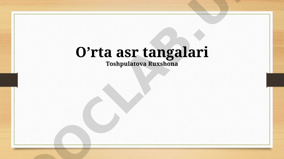 O'rta asr tangalari: turlari, xususiyatlari va tarixiy ahamiyati