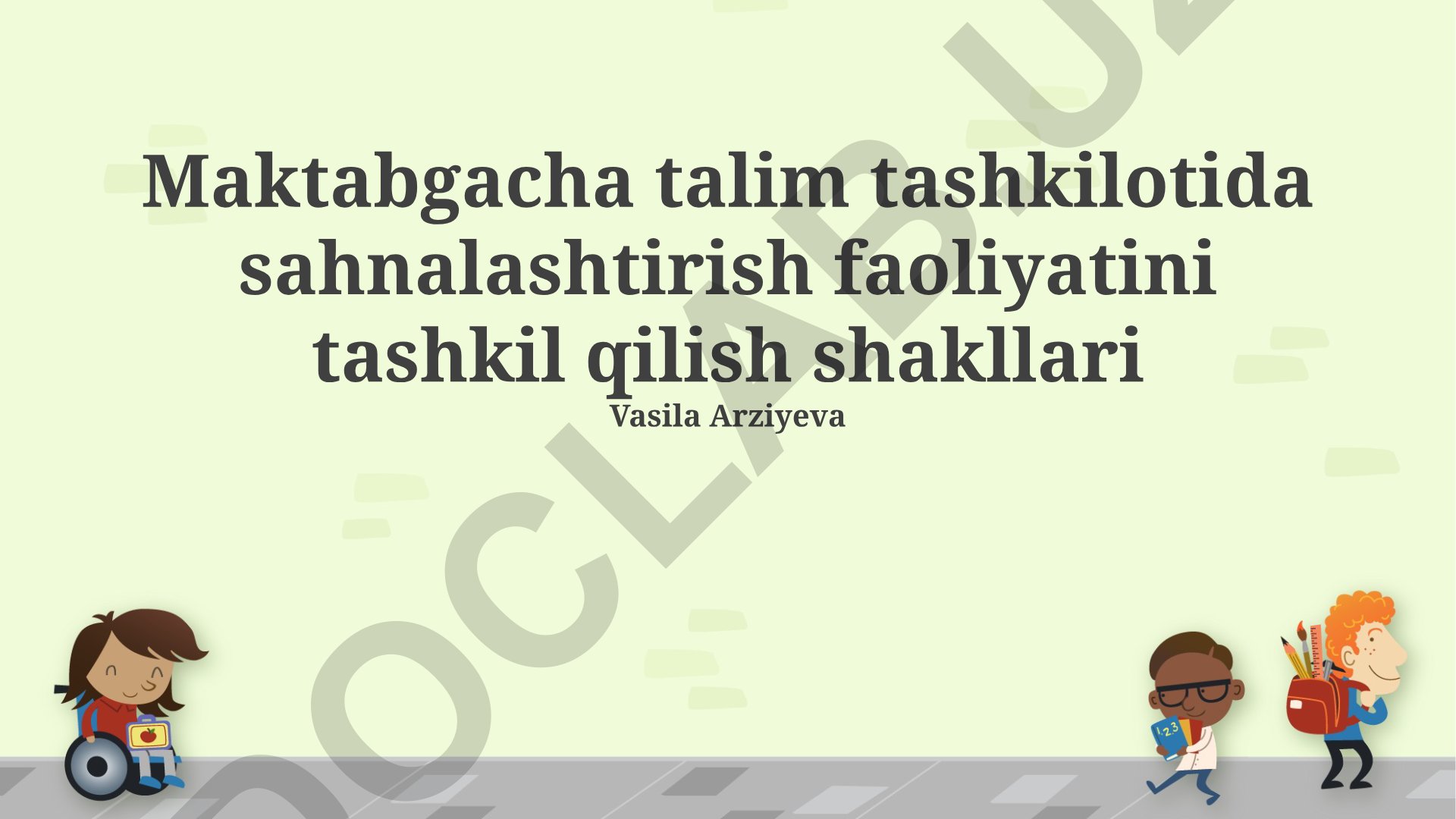 Maktabgacha ta'limda teatrlashtirilgan faoliyatni tashkil qilish