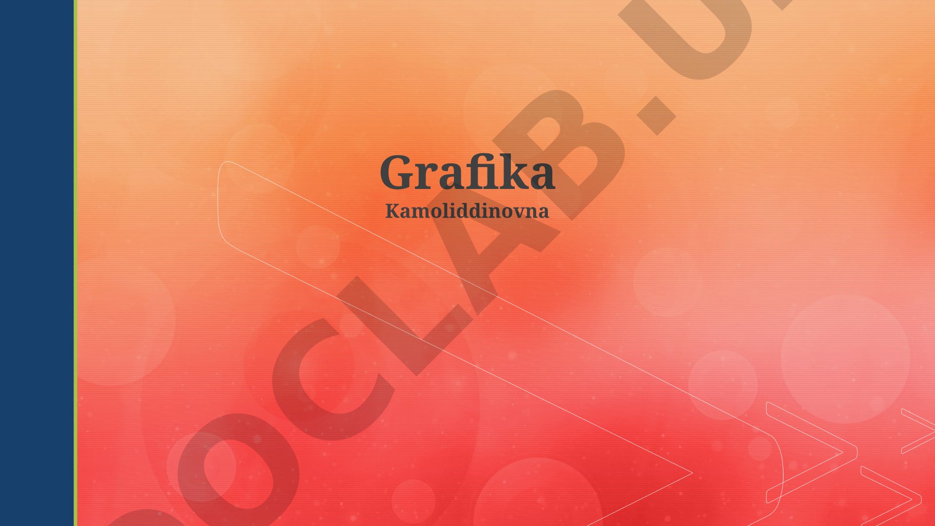 Grafika asoslari va turlari