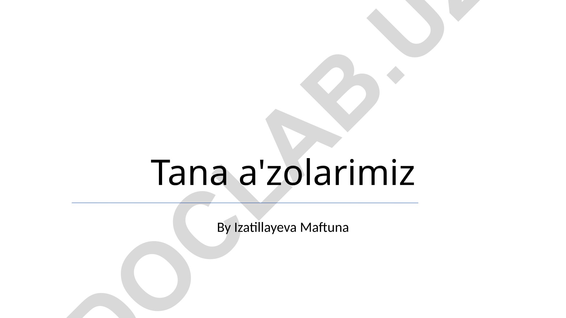 Oyoq-qoʻllarimizning tuzilishi, vazifalari va sogʻligʻi