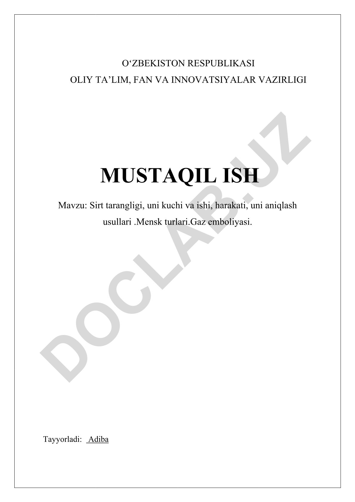 Sirt tarangligi, uni kuchi va ishi, harakati, aniqlash usullari, menisk turlari, gaz emboliyasi