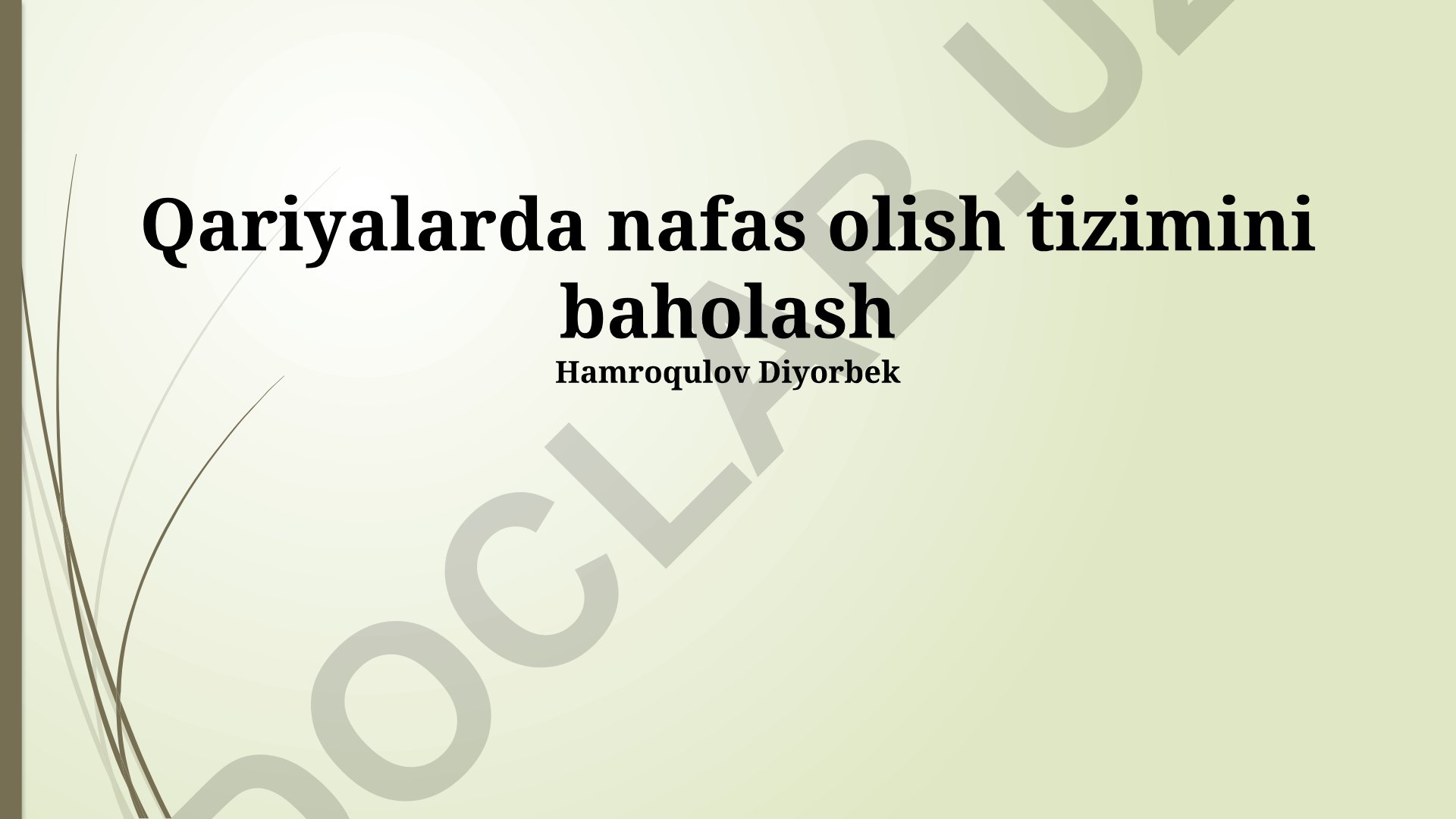 Qariyalarda nafas olish tizimini baholash