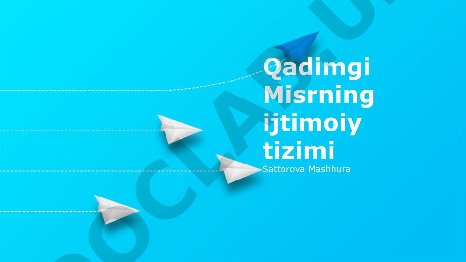 Qadimgi Misr ijtimoiy tizimining tuzilishi va rivojlanishi