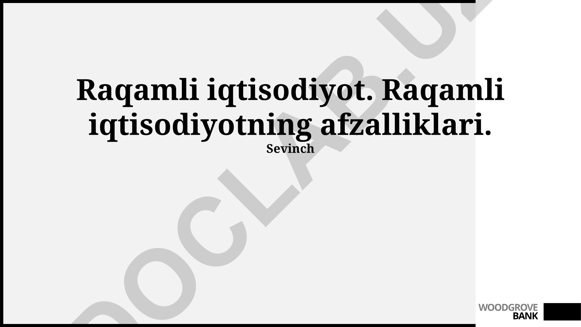 Raqamli iqtisodiyotning afzalliklari, imkoniyatlari va kelajagi