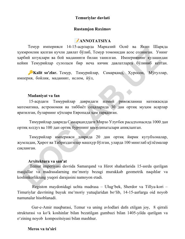 Temuriylar davlati