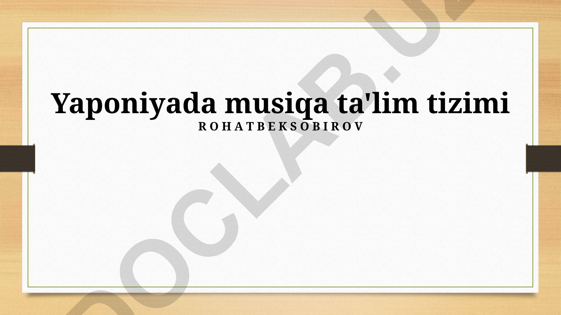Yaponiyada musiqa ta'lim tizimi