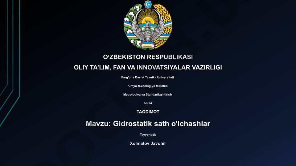 Gidrostatik sath o'lchashlar