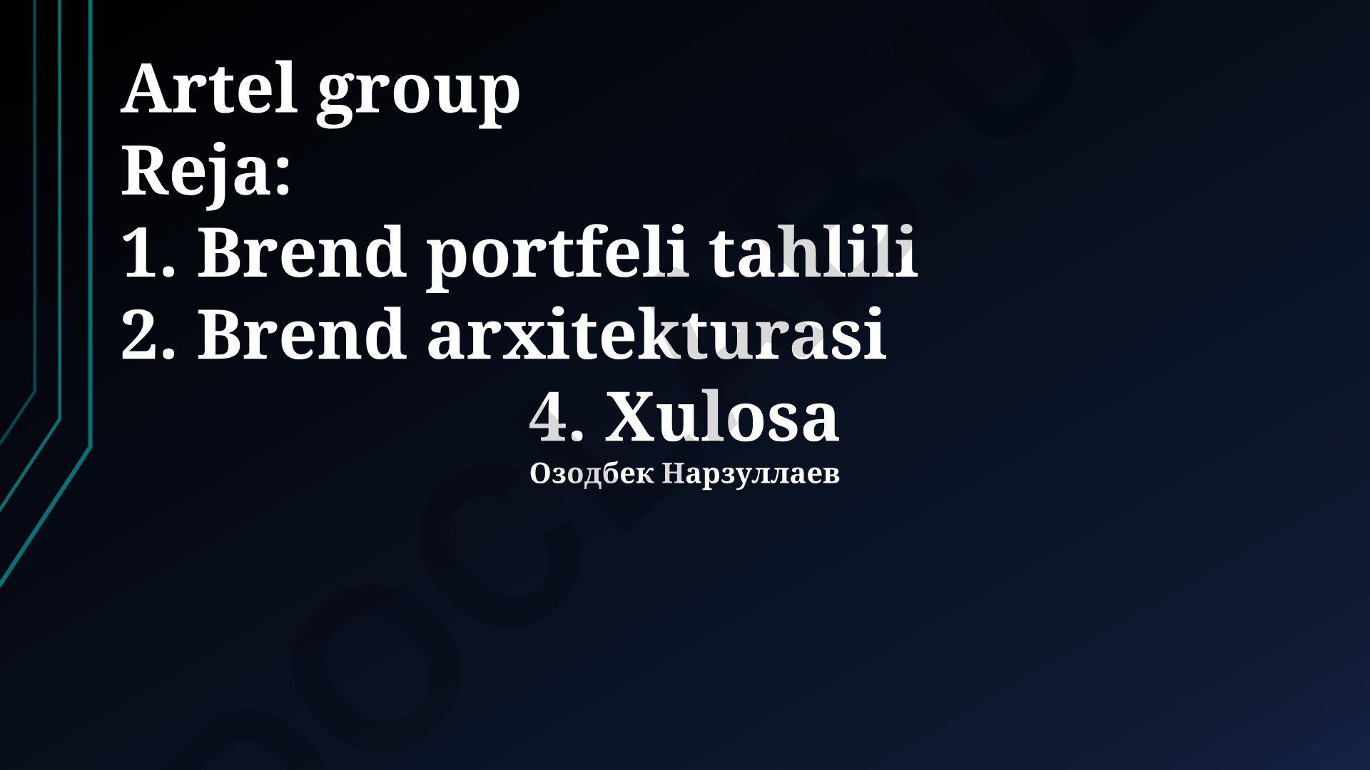 Artel Group brend portfeli tahlili va kelajak rejalari