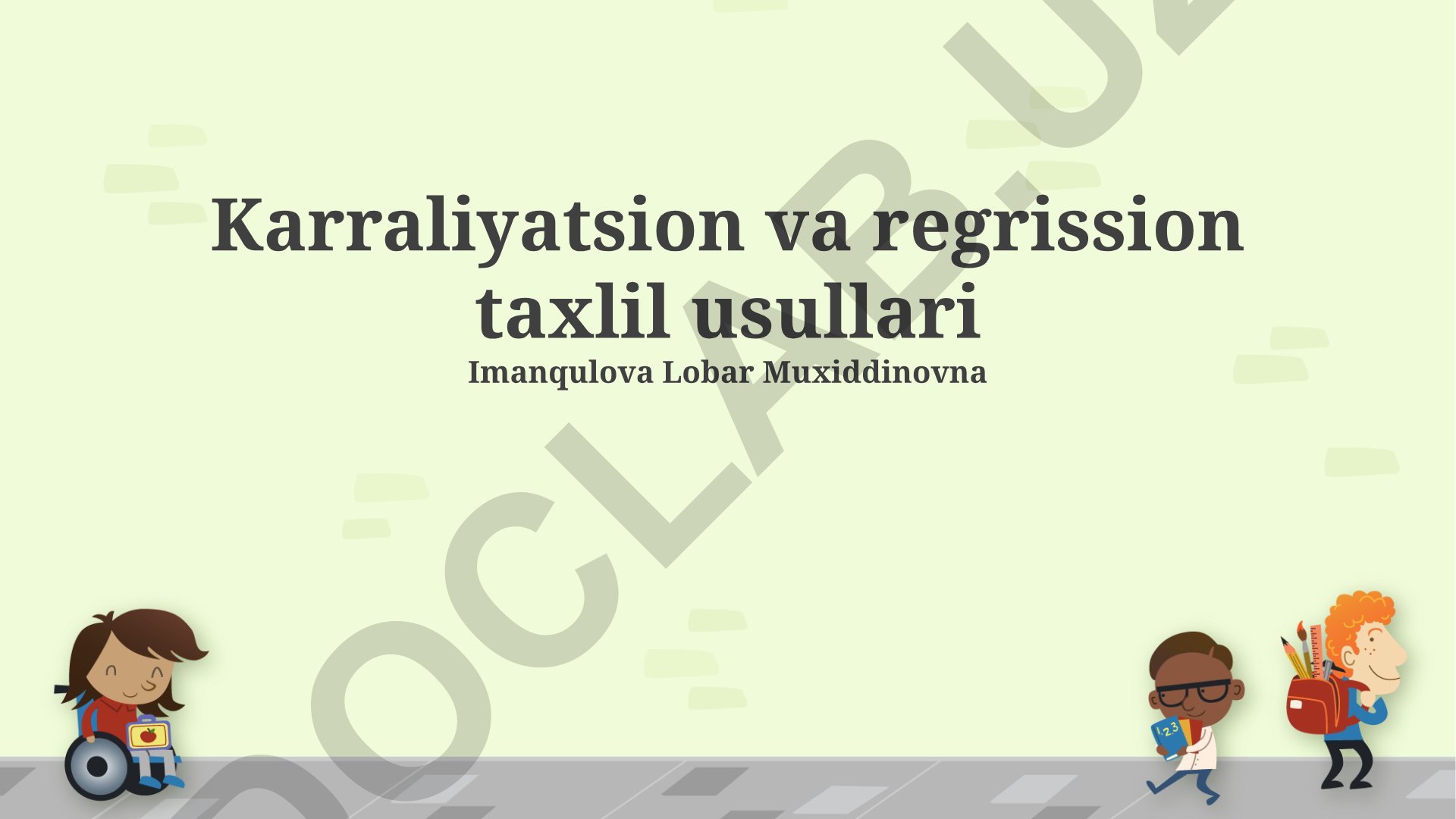 Korrelatsion va regressiya tahlili usullari