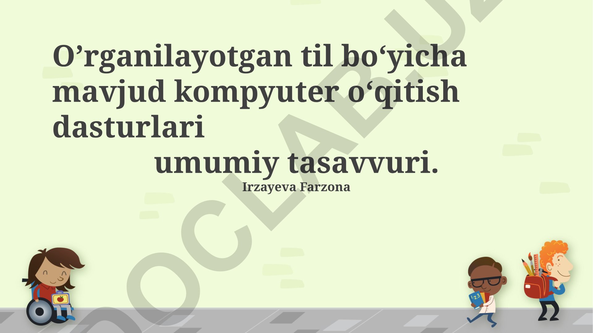 Mavjud kompyuter yordamida til o'rganish dasturlari umumiy ko'rinishi