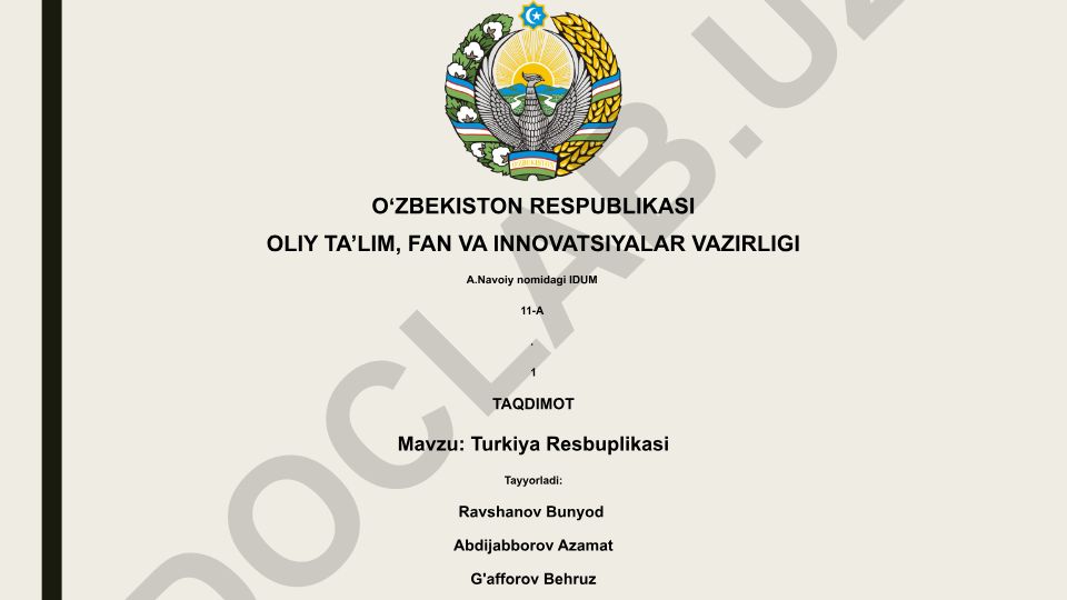 Turkiya Respublikasi: geografik joylashuvi, tarixi, davlat tuzumi va iqtisodiyoti