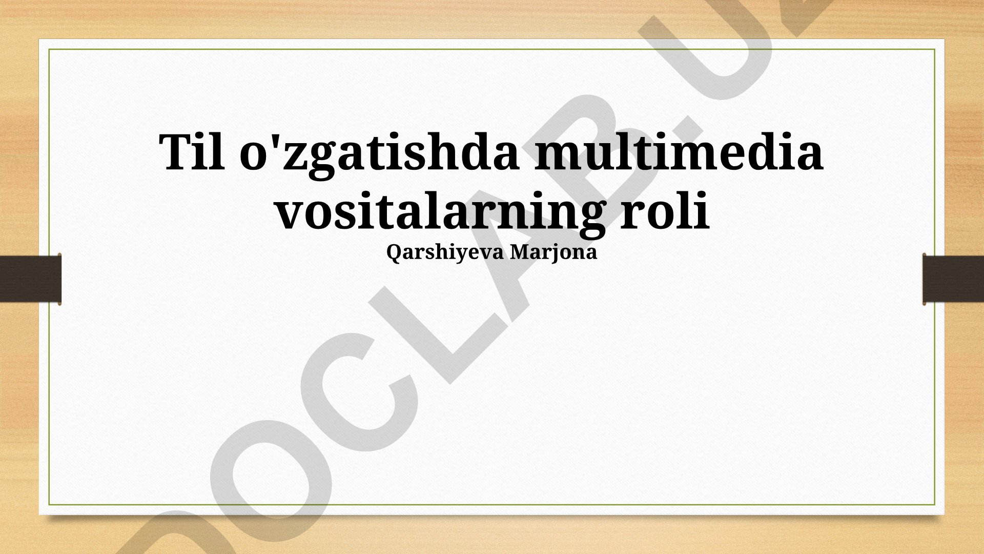 Multimedia vositalarining tarjimadagi roli va kelajagi