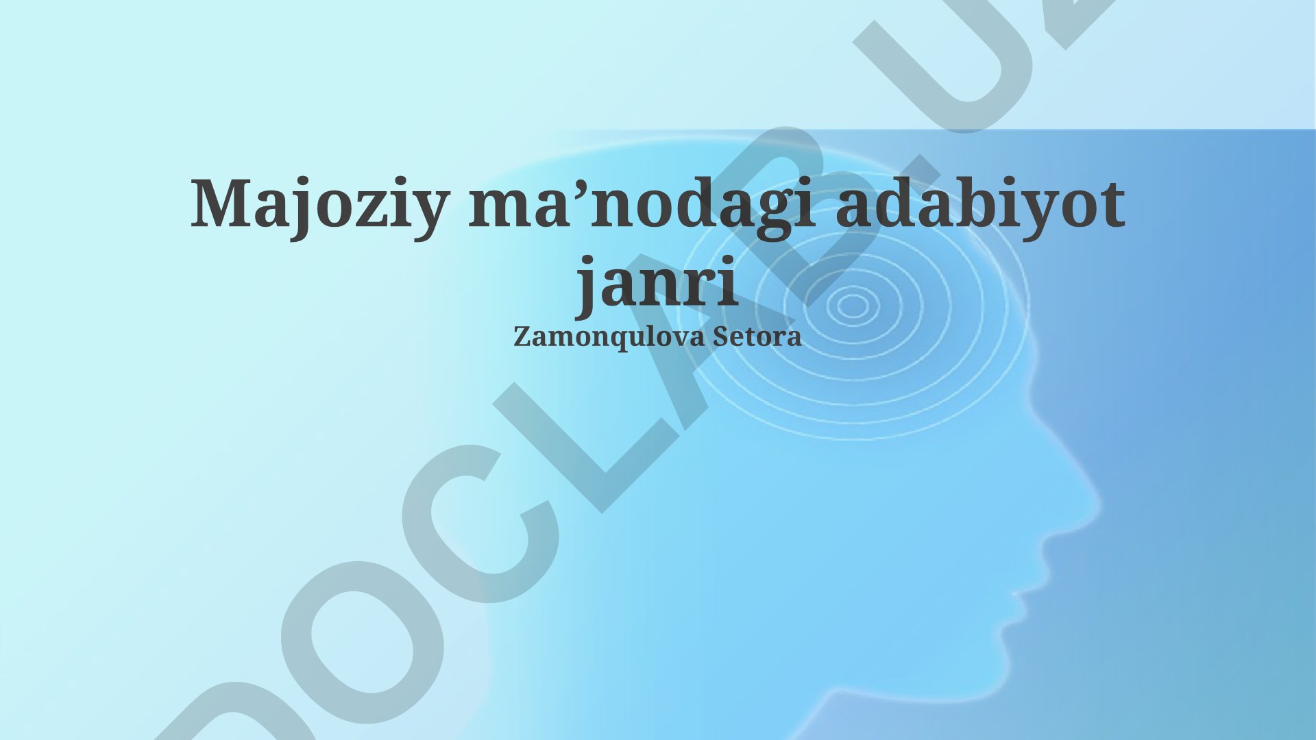 Adabiy janrlarning majoziy ma'nosi va simvolizm