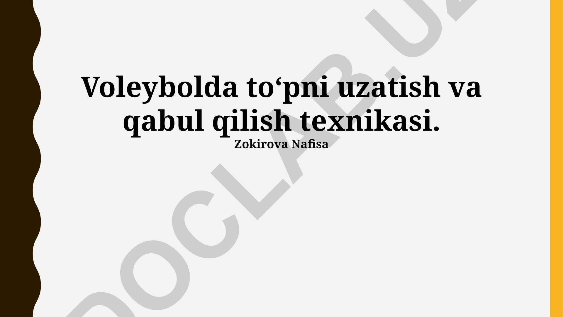 Voleybolda to‘pni uzatish va qabul qilish texnikasi