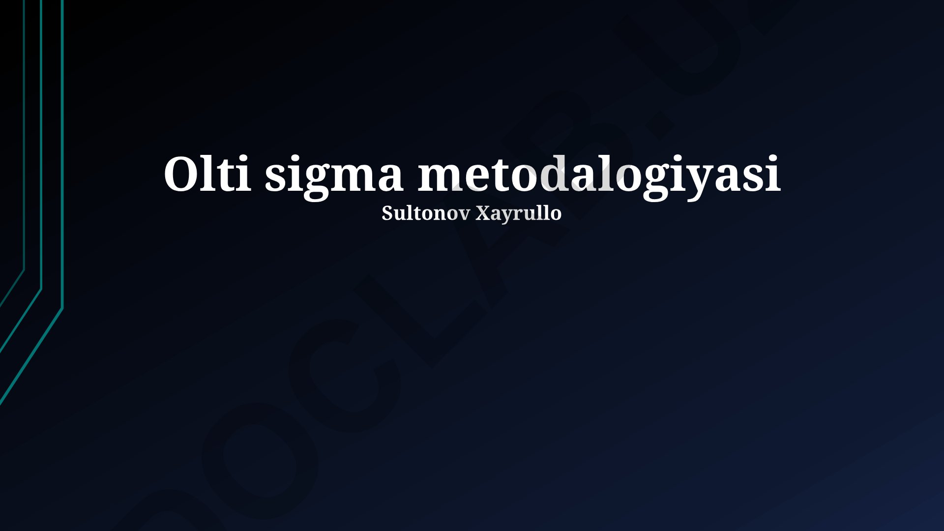 Olti Sigma metodologiyasi va boshqa metodologiyalar bilan taqqoslash