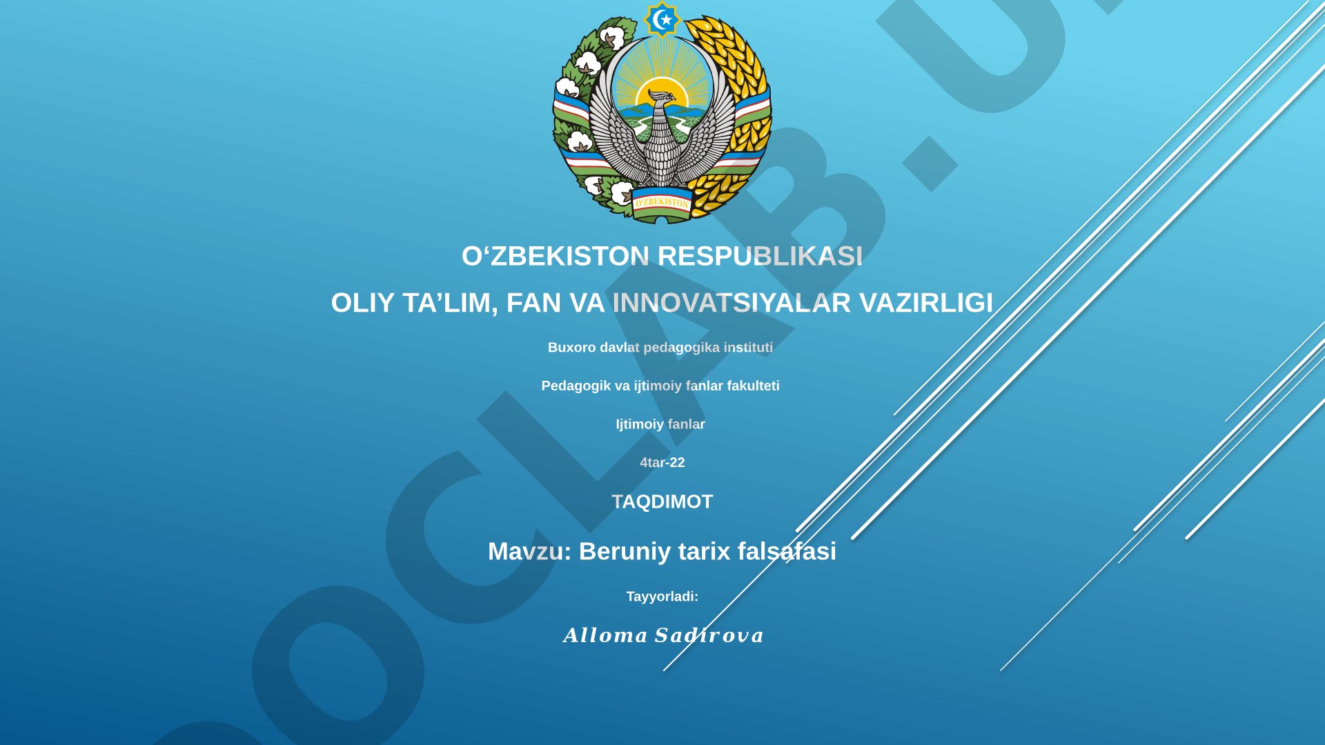 Beruniy tarix falsafasi